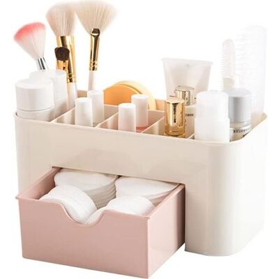 FANGMEDIA Desktop Makeup Organizer Drawers,coffre De Rangement De Produits De Beauté Bureau De Bureau Organiseur Papeterie De Bureau Boîte De Rangement Organisateur De Maquillage (pink)-fei Yu - Publicité FANGMEDIA Desktop Makeup Organizer Drawers,coffre De Rangement De Produits De Beauté Bureau De Bureau Organiseur Papeterie De Bureau Boîte De Rangement Organisateur De Maquillage (pink)-fei Yu - Publicité