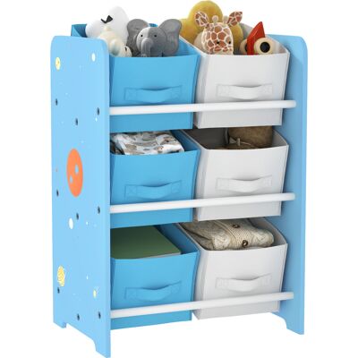 DEVOKO Étagère, En Tissu, Bleu, 43 X 30 X 60 Cm, Pour Enfant, Format Pratique, Style Facile À Associer, Usage Quotidien, Installation Facile - Publicité DEVOKO Étagère, En Tissu, Bleu, 43 X 30 X 60 Cm, Pour Enfant, Format Pratique, Style Facile À Associer, Usage Quotidien, Installation Facile - Publicité