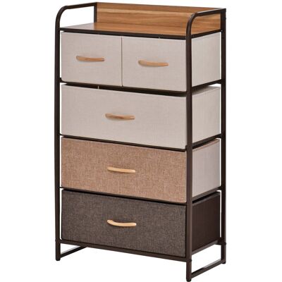 OEM Commode Meuble De Rangement 5 Tiroirs Pliables En Tissu 58 X 29 X 99 Cm Multicolore - Publicité OEM Commode Meuble De Rangement 5 Tiroirs Pliables En Tissu 58 X 29 X 99 Cm Multicolore - Publicité