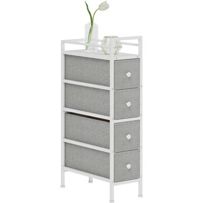 OEM Commode À 4 Tiroirs En Tissu, Structure En Acier, Idéale Pour La Chambre, Les Petits Espaces, Le Salon Ou Le Dressing, Gris Clair. Publicité OEM Commode À 4 Tiroirs En Tissu, Structure En Acier, Idéale Pour La Chambre, Les Petits Espaces, Le Salon Ou Le Dressing, Gris Clair. Publicité