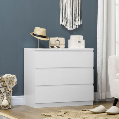 OEM Homcom Commode De Rangement (80x39x73cm) Avec 3 Tiroirs Coulissants, Design Épuré Et Moderne, Idéale Pour Chambre, Salon Et Intérieur - Publicité OEM Homcom Commode De Rangement (80x39x73cm) Avec 3 Tiroirs Coulissants, Design Épuré Et Moderne, Idéale Pour Chambre, Salon Et Intérieur - Publicité