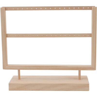 EOSNOW Support Organisateur De Boucles D'Oreilles En Bois, Couleur Journal, Porte-bijoux, Présentoir De Rangement Pour Suspendre 2 Couches - Publicité EOSNOW Support Organisateur De Boucles D'Oreilles En Bois, Couleur Journal, Porte-bijoux, Présentoir De Rangement Pour Suspendre 2 Couches - Publicité