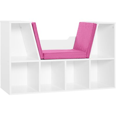 OEM Homcom Bibliothèque Banc 2 En 1 Avec Coussins De Siège. Étagère Cube 6 Compartiments Ouverts Et 2 Niveaux. Meuble De Rangement Pour Salon. Chambre À Coucher. Bureau. 102 X 30 X 61 Cm. Rose - Publicité OEM Homcom Bibliothèque Banc 2 En 1 Avec Coussins De Siège. Étagère Cube 6 Compartiments Ouverts Et 2 Niveaux. Meuble De Rangement Pour Salon. Chambre À Coucher. Bureau. 102 X 30 X 61 Cm. Rose - Publicité