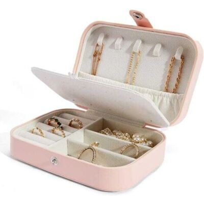 BEAUVIE Boîte À Bijoux De Voyage Portable (rose), En Cuir, Coffret De Rangement Pour Bijoux - Publicité BEAUVIE Boîte À Bijoux De Voyage Portable (rose), En Cuir, Coffret De Rangement Pour Bijoux - Publicité