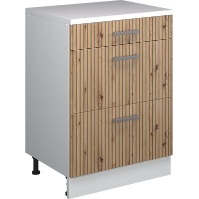 Meuble Sous Pente R-line, Chêne Artisan, 60cm Sans Pente Avec 3 Tiroirs, Vicco - Publicité Meuble Sous Pente R-line, Chêne Artisan, 60cm Sans Pente Avec 3 Tiroirs, Vicco - Publicité