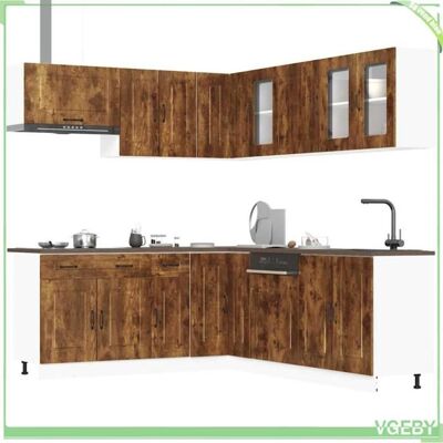 OEM Ensemble D'Armoires De Cuisine 11 Pièces - Kalmar - Chêne Fumé - Bois D'Ingénierie - Grand Rangement - Publicité OEM Ensemble D'Armoires De Cuisine 11 Pièces - Kalmar - Chêne Fumé - Bois D'Ingénierie - Grand Rangement - Publicité