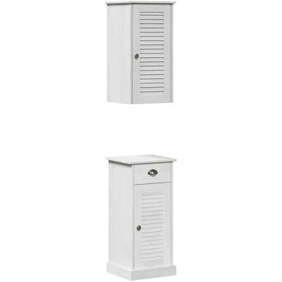 DESIGN IN Armoire De Salle De Bain Vigo 2 Pcs Blanc Et Blanc Antique - Publicité DESIGN IN Armoire De Salle De Bain Vigo 2 Pcs Blanc Et Blanc Antique - Publicité