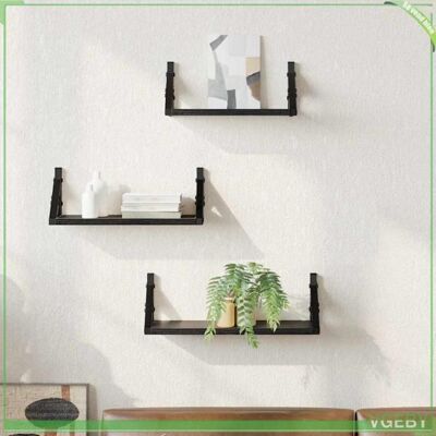 OEM Étagères Murales - Abi - Chêne Noir - 3 Pièces - 37 X 12 X 13 Cm - Durable - Publicité OEM Étagères Murales - Abi - Chêne Noir - 3 Pièces - 37 X 12 X 13 Cm - Durable - Publicité