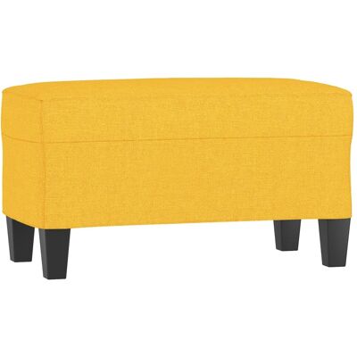 DESIGN IN Banc Jaune Clair 70x35x41 Cm Tissu - Publicité DESIGN IN Banc Jaune Clair 70x35x41 Cm Tissu - Publicité