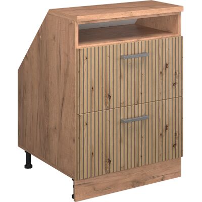 Meuble De Rangement Sous Pente Rion, Chêne Artisan, 60x81.6cm 2 Tiroirs, 60 Cm De Profondeur, Vicco - Publicité Meuble De Rangement Sous Pente Rion, Chêne Artisan, 60x81.6cm 2 Tiroirs, 60 Cm De Profondeur, Vicco - Publicité