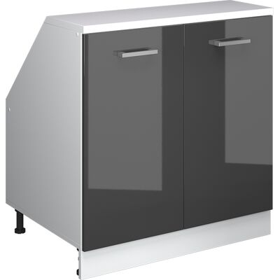 Meuble De Rangement Sous Pente Rion, Anthracite Haute Brillance, 80x81.6cm 2 Portes, 60 Cm De Profondeur, Vicco - Publicité Meuble De Rangement Sous Pente Rion, Anthracite Haute Brillance, 80x81.6cm 2 Portes, 60 Cm De Profondeur, Vicco - Publicité