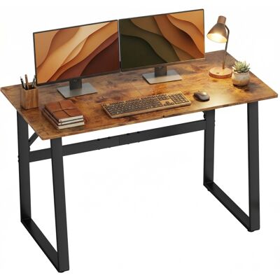 Generic Bureau De Chambre De Style Industriel Aux Angles Arrondis, En Bois Et Acier, 120 X 60 X 76 Cm, Noir Et Marron - Publicité Generic Bureau De Chambre De Style Industriel Aux Angles Arrondis, En Bois Et Acier, 120 X 60 X 76 Cm, Noir Et Marron - Publicité