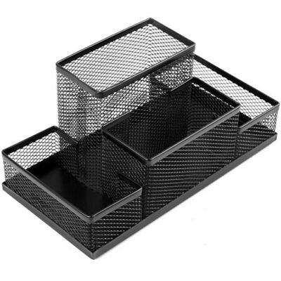 OEM Organiseur De Bureau, Pot À Crayons En Métal, Étagère De Bureau Avec Porte-notes En Maille, 205 X 105 X 100 Mm, Multifonctionnel Organisateur De Bureau, Accessoire De Rangement Pour Bureau Noir - Publicité OEM Organiseur De Bureau, Pot À Crayons En Métal, Étagère De Bureau Avec Porte-notes En Maille, 205 X 105 X 100 Mm, Multifonctionnel Organisateur De Bureau, Accessoire De Rangement Pour Bureau Noir - Publicité