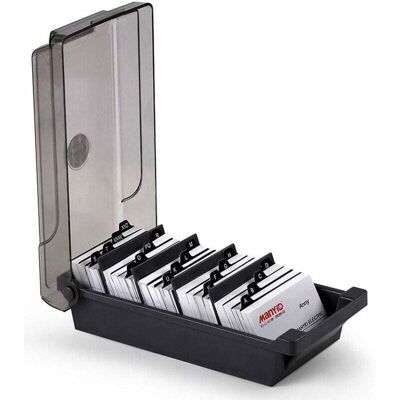 OEM 500 Cartes De Bureau Porte-cartes De Visite Avec Séparateurs Et Onglets D'Index - Noir - Publicité OEM 500 Cartes De Bureau Porte-cartes De Visite Avec Séparateurs Et Onglets D'Index - Noir - Publicité