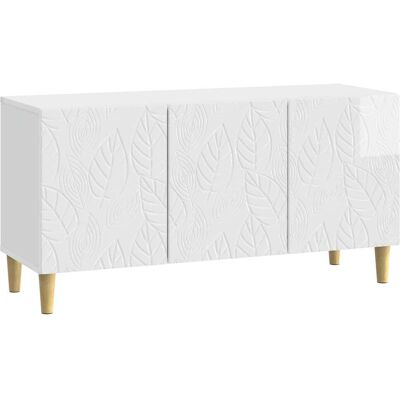 Meuble Tv 99 X 34,5 X 50 Cm Blanc Brillant Bois D'Ingénierie Vidaxl - Publicité Meuble Tv 99 X 34,5 X 50 Cm Blanc Brillant Bois D'Ingénierie Vidaxl - Publicité