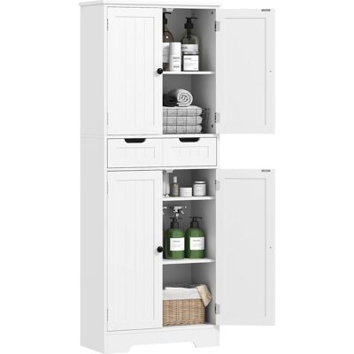 OEM Meuble De Salle De Bain Avec Tiroir, Placard À Portes, Étagère Réglable, 60 X 30 X 160 Cm, Blanc Avec Fonction De Rangement Et D'Affichage Idéal Pour Salon, Chambre À Coucher Ou Bureau - Publicité OEM Meuble De Salle De Bain Avec Tiroir, Placard À Portes, Étagère Réglable, 60 X 30 X 160 Cm, Blanc Avec Fonction De Rangement Et D'Affichage Idéal Pour Salon, Chambre À Coucher Ou Bureau - Publicité