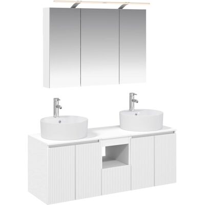 Ensemble D'Armoire De Salle De Bain 4 Pcs Blanc Vidaxl - Publicité Ensemble D'Armoire De Salle De Bain 4 Pcs Blanc Vidaxl - Publicité