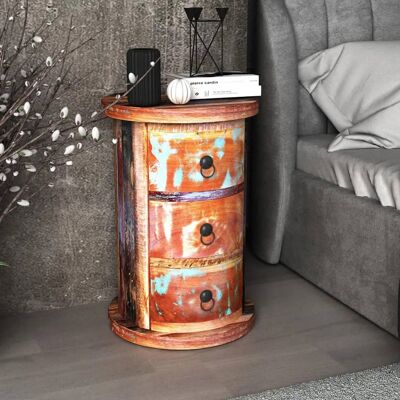 DESIGN IN Armoire Avec 3 Tiroirs Bois De Récupération Massif - Publicité DESIGN IN Armoire Avec 3 Tiroirs Bois De Récupération Massif - Publicité