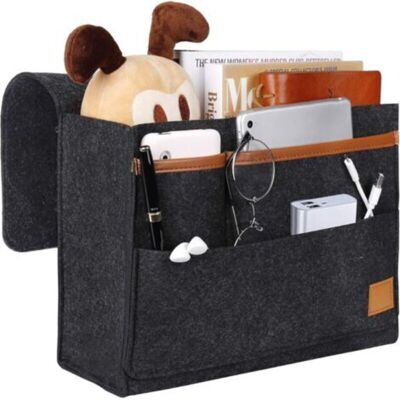 OEM Lunnettes Gris Foncé-organisateur De Caddie, Poche De Lit Caddie De Chevet En Feutre Bedside Pocket Sac De Rangement Pour Téléphone, Télécommande, Journal, Stylo, Magazine, Lunnettes-dou - Publicité OEM Lunnettes Gris Foncé-organisateur De Caddie, Poche De Lit Caddie De Chevet En Feutre Bedside Pocket Sac De Rangement Pour Téléphone, Télécommande, Journal, Stylo, Magazine, Lunnettes-dou - Publicité
