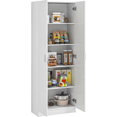 ARRIGONI Meuble Multi-usage Moderne 5 Etageres Reglables Blanc - Publicité ARRIGONI Meuble Multi-usage Moderne 5 Etageres Reglables Blanc - Publicité