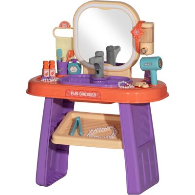 OEM Coiffeuse Pour Enfant Avec Miroir Led, Musique, Robinet, Miroir Acrylique, Violet, 55 X 29 X 71 Cm - Publicité OEM Coiffeuse Pour Enfant Avec Miroir Led, Musique, Robinet, Miroir Acrylique, Violet, 55 X 29 X 71 Cm - Publicité
