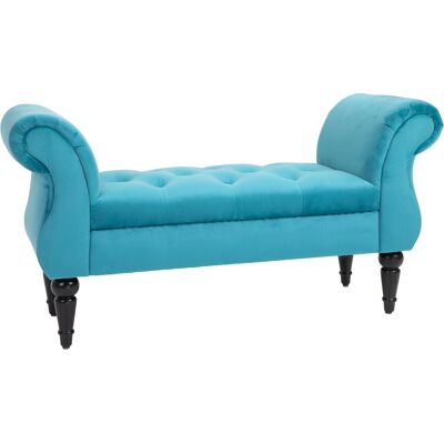 DEVOKO Banc, En Bois, Bleu, 117 X 40 X 58 Cm, Pour Maison Et Usage Quotidien, Assise Pratique, Rangement Maison, Format Pratique - Publicité DEVOKO Banc, En Bois, Bleu, 117 X 40 X 58 Cm, Pour Maison Et Usage Quotidien, Assise Pratique, Rangement Maison, Format Pratique - Publicité