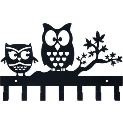 OEM Porte-clés Hibou Créatif En Fer Forgé - Jinfgerne - Décoration Murale Simple Et Élégante - Noir - Publicité OEM Porte-clés Hibou Créatif En Fer Forgé - Jinfgerne - Décoration Murale Simple Et Élégante - Noir - Publicité
