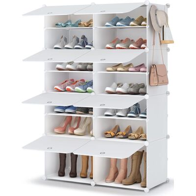 OEM Meuble Chaussure, 7 Niveaux Rangement Chaussure 28 Paires Etagere Chaussure, Armoire A Chaussures Avec Porte Pour Entrée Salon Chambre - Publicité OEM Meuble Chaussure, 7 Niveaux Rangement Chaussure 28 Paires Etagere Chaussure, Armoire A Chaussures Avec Porte Pour Entrée Salon Chambre - Publicité