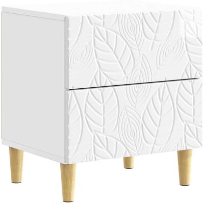 Table De Chevet Blanc Brillant 43 X 34,5 X 48 Cm Vidaxl - Publicité Table De Chevet Blanc Brillant 43 X 34,5 X 48 Cm Vidaxl - Publicité