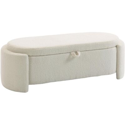 OEM Banc De Rangement, Bout De Lit Ovale En Polaire Teddy Avec Assise Large, 129 X 48,5 X 44 Cm, Crème Avec Assise Confortable Et Rangement Intérieur Idéal Pour Salon, Chambre À Coucher Ou Bureau - Publicité OEM Banc De Rangement, Bout De Lit Ovale En Polaire Teddy Avec Assise Large, 129 X 48,5 X 44 Cm, Crème Avec Assise Confortable Et Rangement Intérieur Idéal Pour Salon, Chambre À Coucher Ou Bureau - Publicité