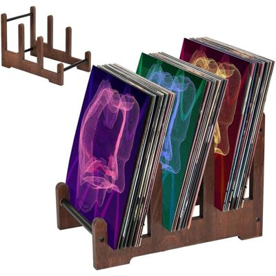 OEM Présentoir À Vinyles En Bois Massif – Support 3 Niveaux Pour Albums, Livres Et Photos – Design Élégant Et Stable - Publicité OEM Présentoir À Vinyles En Bois Massif – Support 3 Niveaux Pour Albums, Livres Et Photos – Design Élégant Et Stable - Publicité