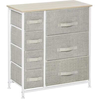 OEM Commode À 7 Tiroirs En Tissu, Meuble De Rangement Multifonctionnel Pour Chambre, Salon, Entrée, 63,5 X 30 X 71 Cm, Gris - Publicité OEM Commode À 7 Tiroirs En Tissu, Meuble De Rangement Multifonctionnel Pour Chambre, Salon, Entrée, 63,5 X 30 X 71 Cm, Gris - Publicité