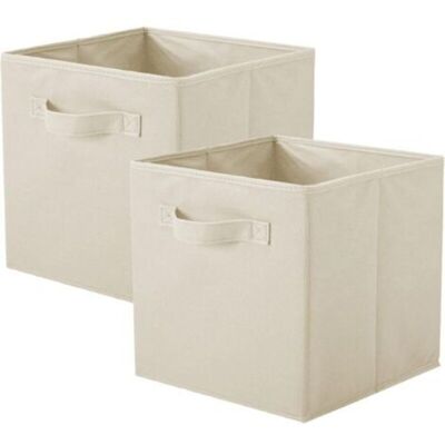 URSUS Bacs De Rangement, Cubes De Rangement Pliables En Tissu Et Tiroir De Rangement En Tissu Pour Placard Et Rangement De Jouets, Lot De 2 (beige) - Publicité URSUS Bacs De Rangement, Cubes De Rangement Pliables En Tissu Et Tiroir De Rangement En Tissu Pour Placard Et Rangement De Jouets, Lot De 2 (beige) - Publicité