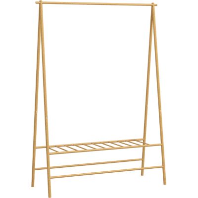ACKERMAN Porte-manteau En Bambou, Penderie Avec Étagères Et Crochets, Étendoir À Linge Avec Tringle À Vêtements, Pour Couloir, Salon Chambre À Coucher, 116 X 43,5 X 160 Cm, Bois Naturel - Publicité ACKERMAN Porte-manteau En Bambou, Penderie Avec Étagères Et Crochets, Étendoir À Linge Avec Tringle À Vêtements, Pour Couloir, Salon Chambre À Coucher, 116 X 43,5 X 160 Cm, Bois Naturel - Publicité