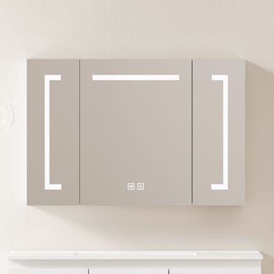 ACKERMAN Armoire À Miroir Led Élégante 90cm, Armoire Murale - Armoire À Miroir Avec Rangement Pour Salle De Bain, Salon Et Chambre À Coucher - Publicité ACKERMAN Armoire À Miroir Led Élégante 90cm, Armoire Murale - Armoire À Miroir Avec Rangement Pour Salle De Bain, Salon Et Chambre À Coucher - Publicité