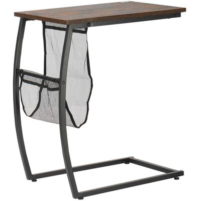 OEM Table D'Appoint Pour Canapé Et Lit, Petite Table D'Appoint En Forme De C Avec Poche De Rangement, Style Industriel Pour Salon, 53 X 35 X 64,5 Cm, Marron Rustique - Publicité OEM Table D'Appoint Pour Canapé Et Lit, Petite Table D'Appoint En Forme De C Avec Poche De Rangement, Style Industriel Pour Salon, 53 X 35 X 64,5 Cm, Marron Rustique - Publicité
