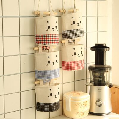WEMAKMAK Lot De 5 Jolis Sacs De Rangement Suspendus, Paniers Imperméables En Coton Et Jute (taille S) - Publicité WEMAKMAK Lot De 5 Jolis Sacs De Rangement Suspendus, Paniers Imperméables En Coton Et Jute (taille S) - Publicité