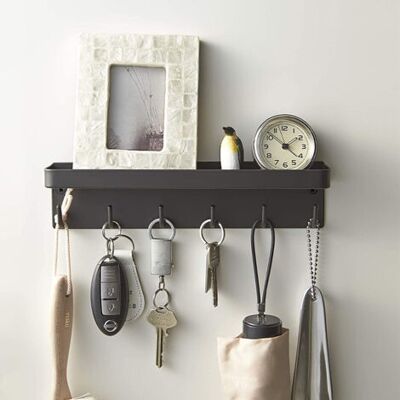 ABYSSE Étagère Murale, Home Smart Porte-clés Magnétique Avec Plateau Noir - Publicité ABYSSE Étagère Murale, Home Smart Porte-clés Magnétique Avec Plateau Noir - Publicité