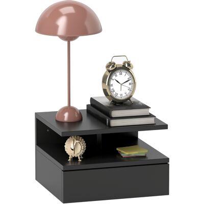 OEM Table De Chevet Suspendue Avec Tiroir Et Étagère En Bois, 35 X 32 X 22,5 Cm, Noire Fabrication En Bois Solide Ou Mdf De Haute Qualité, Finition Résistante Aux Taches Et À L'Humidité, Anti-basculeme... Publicité OEM Table De Chevet Suspendue Avec Tiroir Et Étagère En Bois, 35 X 32 X 22,5 Cm, Noire Fabrication En Bois Solide Ou Mdf De Haute Qualité, Finition Résistante Aux Taches Et À L'Humidité, Anti-basculeme... Publicité