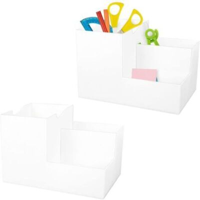 OEM Organisateur De Bureau 2 Pcs Boîte De Rangement De Papeterie Porte-stylo En Plastique Multifonctionnel 4 Compartiments Grande Capacité Distributeur De Support De Fournitures Pour Papeterie Cosmétiques - Publicité OEM Organisateur De Bureau 2 Pcs Boîte De Rangement De Papeterie Porte-stylo En Plastique Multifonctionnel 4 Compartiments Grande Capacité Distributeur De Support De Fournitures Pour Papeterie Cosmétiques - Publicité