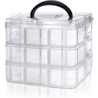 OEM Boite Rangement Compartiment - Boite De Rangement Compartiments Amovibles Et Empilables 3 Etages En Plastique Transparent - Boite Rangement-dou - Publicité OEM Boite Rangement Compartiment - Boite De Rangement Compartiments Amovibles Et Empilables 3 Etages En Plastique Transparent - Boite Rangement-dou - Publicité