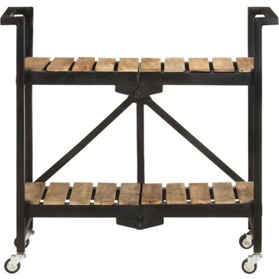 Maison Exclusive - Chariot De Cuisine 87x36x81 Cm Bois Massif De Manguier - Publicité Maison Exclusive - Chariot De Cuisine 87x36x81 Cm Bois Massif De Manguier - Publicité