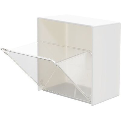MCKENSA Boîte De Rangement Murale À Clapet, Porte-cotons-tiges En Plastique, Distributeur De Cotons, De Boules De Fil Dentaire Et D'Élastiques - Publicité MCKENSA Boîte De Rangement Murale À Clapet, Porte-cotons-tiges En Plastique, Distributeur De Cotons, De Boules De Fil Dentaire Et D'Élastiques - Publicité