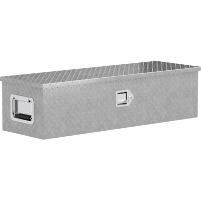 OEM Boîte À Outils Pour Remorque Boîte De Rangement En Aluminium Poignées Larges Et Antidérapantes 99 X 33 X 25,5 Cm Argent - Publicité OEM Boîte À Outils Pour Remorque Boîte De Rangement En Aluminium Poignées Larges Et Antidérapantes 99 X 33 X 25,5 Cm Argent - Publicité