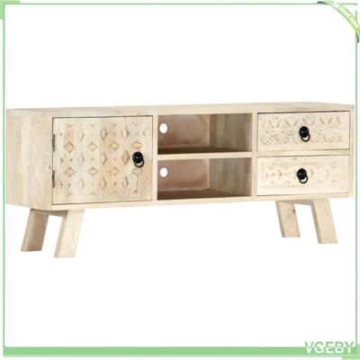 OEM Meuble Tv - 282869 - Bois Massif De Manguier - 110 X 30 X 44 Cm - 2 Tiroirs, 1 Porte - Publicité OEM Meuble Tv - 282869 - Bois Massif De Manguier - 110 X 30 X 44 Cm - 2 Tiroirs, 1 Porte - Publicité