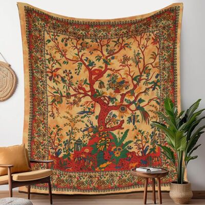 OEM Jaune Arbre Tapisserie Indien Tissu Mural Tapestry Tenture Murale Tapisseries Bohème Pour Décor Maison Salon Et De La Chambre À Coucher- 150 X 230 Cm - Publicité OEM Jaune Arbre Tapisserie Indien Tissu Mural Tapestry Tenture Murale Tapisseries Bohème Pour Décor Maison Salon Et De La Chambre À Coucher- 150 X 230 Cm - Publicité