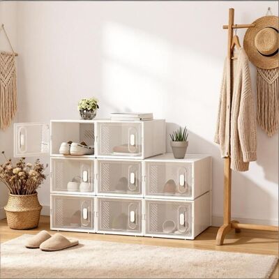 OEM Boîte De Rangement Pour Chaussures Empilable – Rangement Modulaire Pour Chaussures, Étagère À Livres, Organisateur Pour Jouets, Armoire De Rangement Pour Vêtements Ou Salle De Bain (lot De 8 Boîtes) - Publicité OEM Boîte De Rangement Pour Chaussures Empilable – Rangement Modulaire Pour Chaussures, Étagère À Livres, Organisateur Pour Jouets, Armoire De Rangement Pour Vêtements Ou Salle De Bain (lot De 8 Boîtes) - Publicité