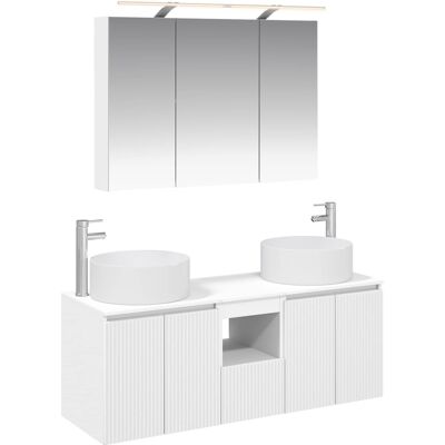Ensemble D'Armoire De Salle De Bain 4 Pcs Blanc Vidaxl - Publicité Ensemble D'Armoire De Salle De Bain 4 Pcs Blanc Vidaxl - Publicité
