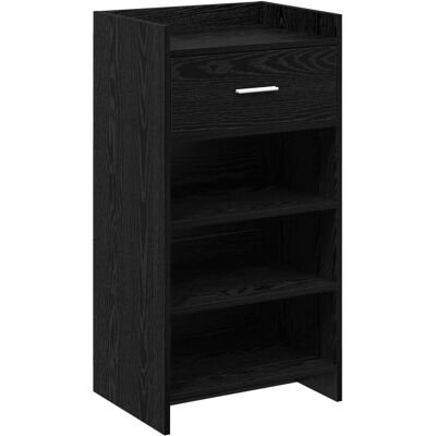 Cabinet À Chaussures Avec Tiroir Chêne Noir 48 X 36 X 92 Cm Vidaxl - Publicité Cabinet À Chaussures Avec Tiroir Chêne Noir 48 X 36 X 92 Cm Vidaxl - Publicité
