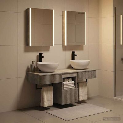 Ensemble D'Armoire De Salle De Bain 5 Pcs Gris Béton Vidaxl - Publicité Ensemble D'Armoire De Salle De Bain 5 Pcs Gris Béton Vidaxl - Publicité
